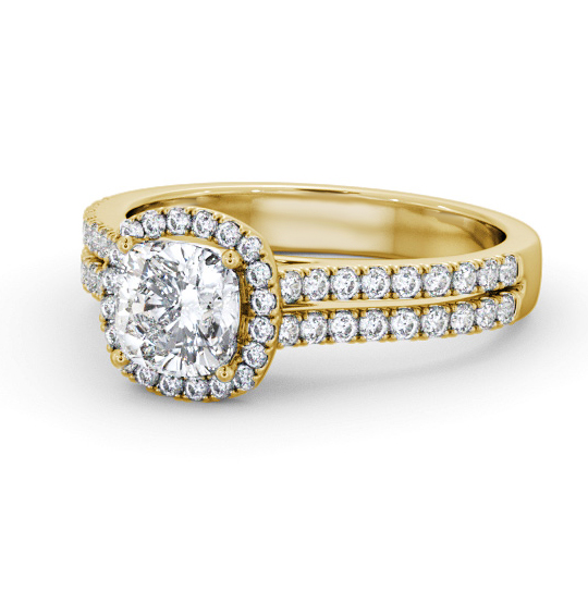 Dawson Halo Engagement Ring Cushion Diamond Split Band ENCU50_YG_THUMB2 