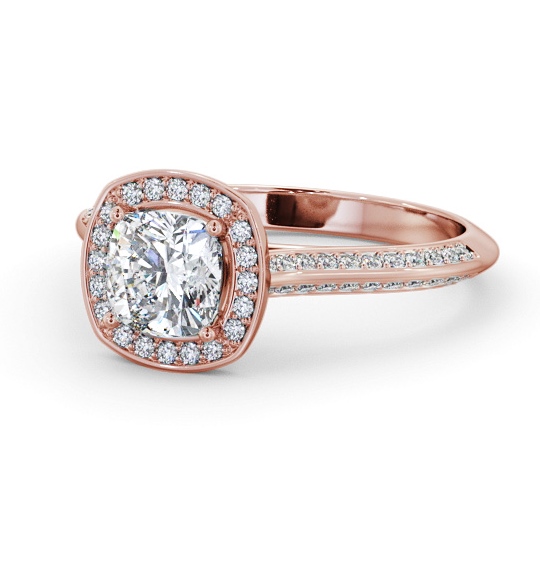  Halo Cushion Diamond Engagement Ring 9K Rose Gold - Mara ENCU51_RG_THUMB2 