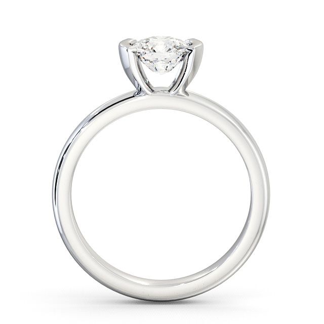 Cushion Diamond Engagement Ring 18K White Gold Solitaire - Rosley ENCU5_WG_UP