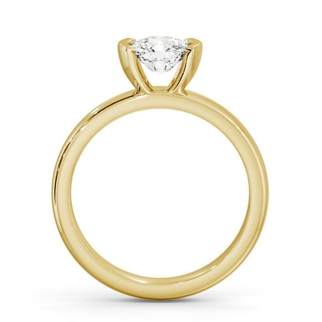 Cushion Diamond Engagement Ring 9K Yellow Gold Solitaire - Rosley ENCU5_YG_UP