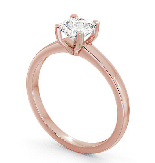 Cushion Diamond Classic 4 Prong Engagement Ring 9K Rose Gold Solitaire ENCU6_RG_THUMB1