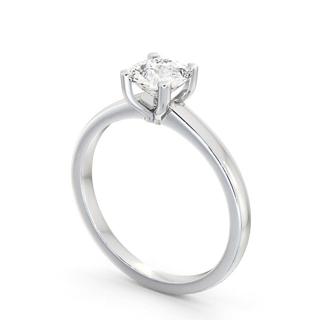 Cushion Diamond Engagement Ring Platinum Solitaire - Treal ENCU6_WG_SIDE