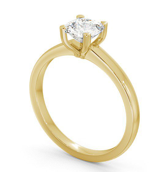 Cushion Diamond Classic 4 Prong Engagement Ring 18K Yellow Gold Solitaire ENCU6_YG_THUMB1