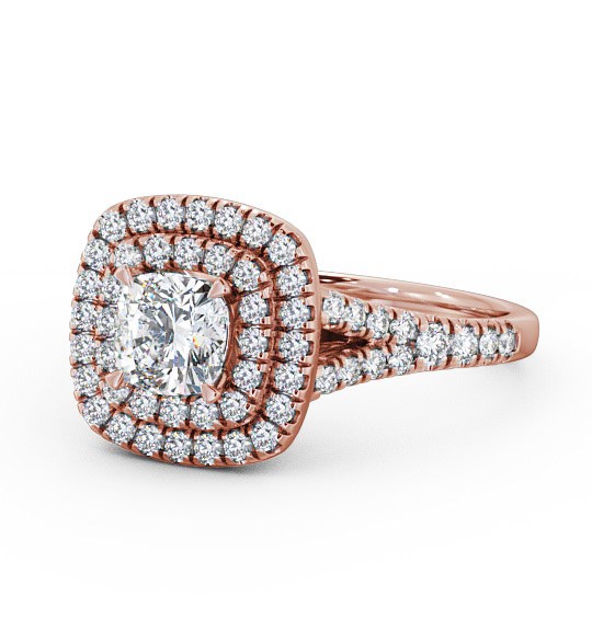  Halo Cushion Diamond Engagement Ring 9K Rose Gold - Paris ENCU7_RG_THUMB2 