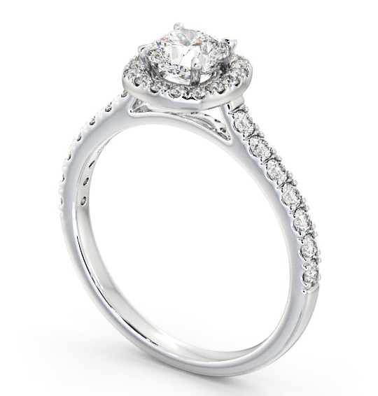 Halo Cushion Diamond Classic Engagement Ring Platinum ENCU9_WG_THUMB1 