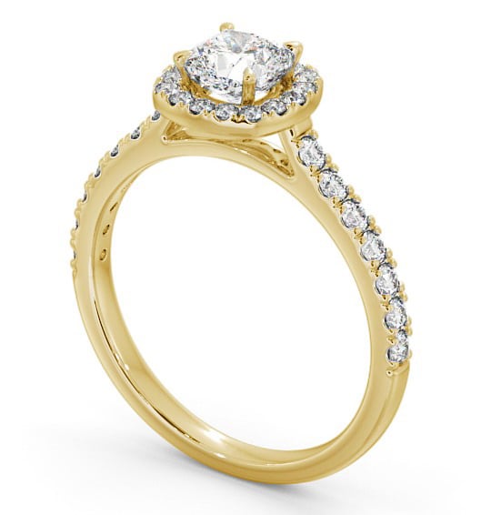 Halo Cushion Diamond Classic Engagement Ring 18K Yellow Gold ENCU9_YG_THUMB1 