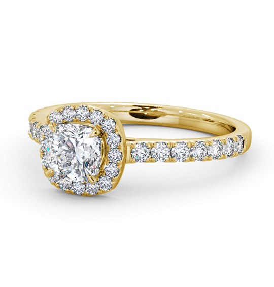 Halo Cushion Diamond Classic Engagement Ring 18K Yellow Gold ENCU9_YG_THUMB2 