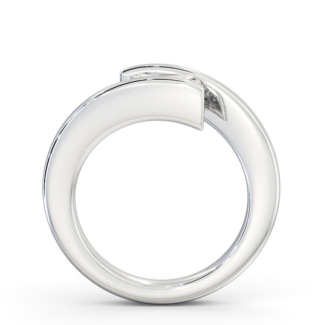 Emerald Diamond Engagement Ring Palladium Solitaire - Anlaby ENEM14_WG_UP