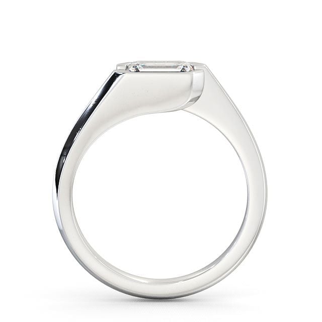 Emerald Diamond Engagement Ring Platinum Solitaire - Tarraby ENEM17_WG_UP