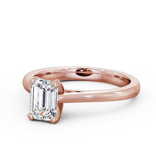  Emerald Diamond Engagement Ring 9K Rose Gold Solitaire - Jessica ENEM19_RG_THUMB2 