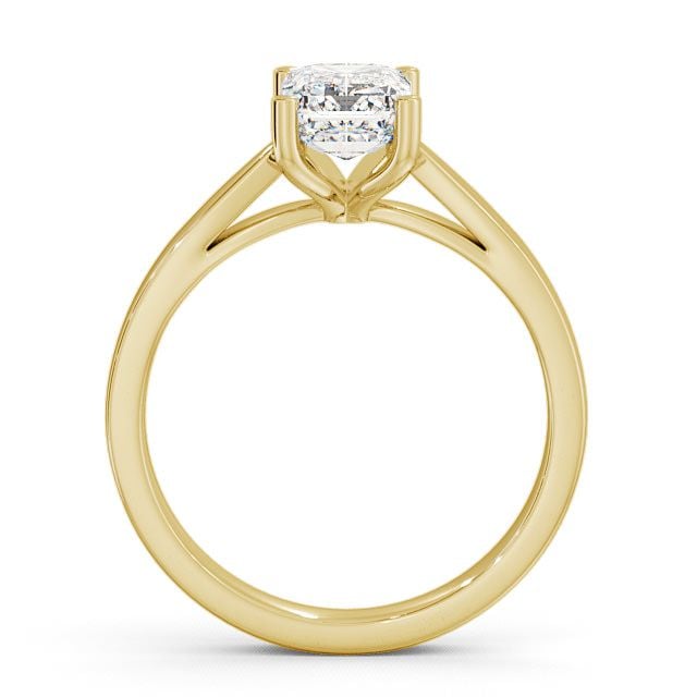 Emerald Diamond Engagement Ring 18K Yellow Gold Solitaire - Alston ENEM1_YG_UP