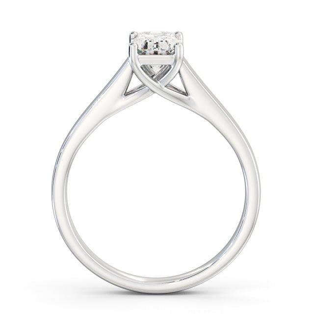 Emerald Diamond Engagement Ring Platinum Solitaire - Knightly ENEM24_WG_UP