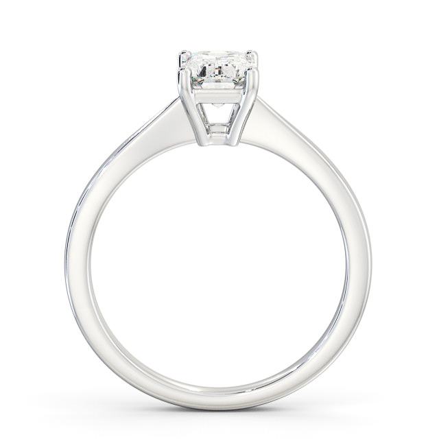 Emerald Diamond Engagement Ring 18K White Gold Solitaire - Marilena ENEM25_WG_UP