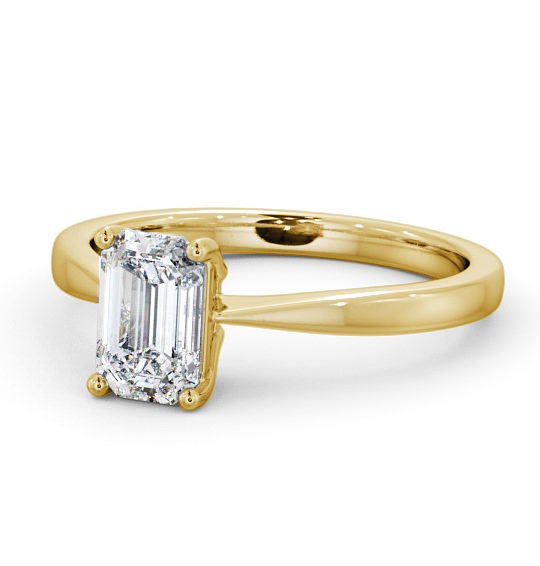  Emerald Diamond Engagement Ring 9K Yellow Gold Solitaire - Marilena ENEM25_YG_THUMB2 