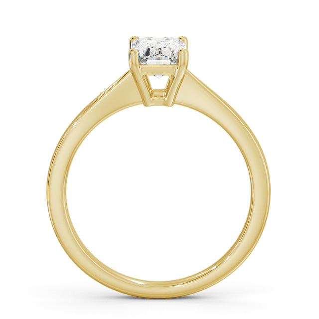 Emerald Diamond Engagement Ring 18K Yellow Gold Solitaire - Marilena ENEM25_YG_UP