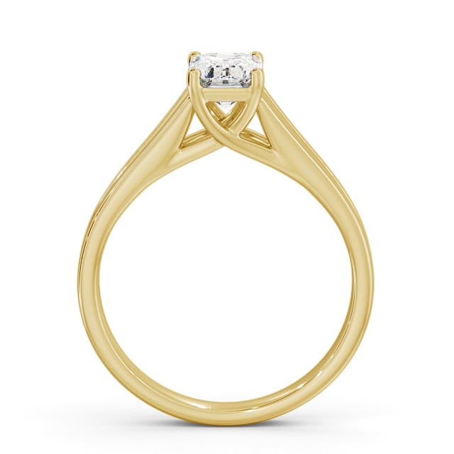 Emerald Diamond Engagement Ring 18K Yellow Gold Solitaire - Piranel ENEM26_YG_UP
