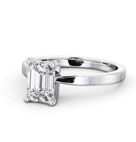  Emerald Diamond Engagement Ring 9K White Gold Solitaire - Campions ENEM31_WG_THUMB2 