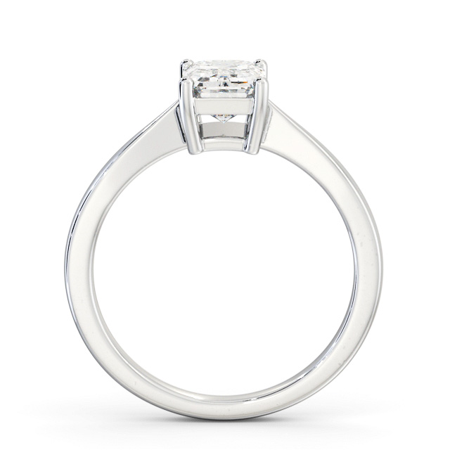 Emerald Diamond Engagement Ring Platinum Solitaire - Crinan ENEM34_WG_UP