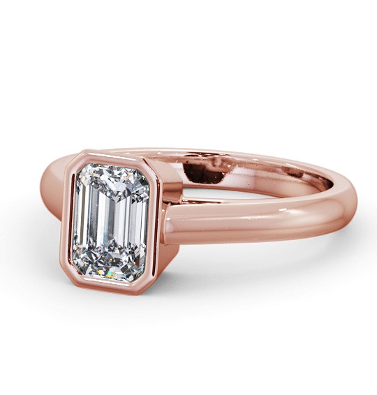  Emerald Diamond Engagement Ring 18K Rose Gold Solitaire - Dunwich ENEM35_RG_THUMB2 