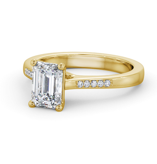 Susanna Emerald Diamond Engagement Ring Side Stones ENEM36S_YG_THUMB2 