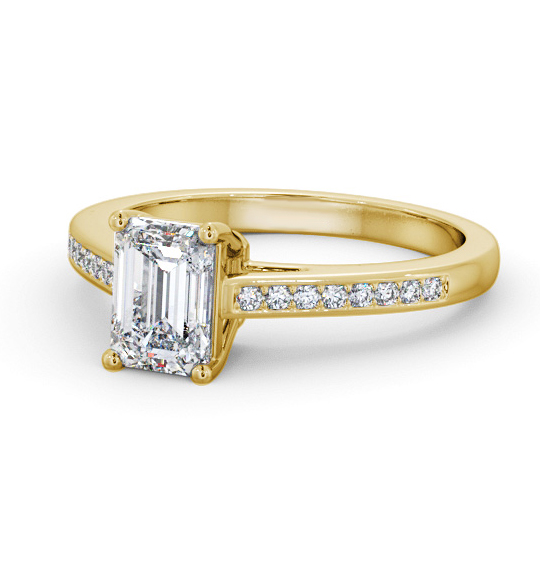 Gearile Emerald Diamond Engagement Ring Side Stones ENEM37S_YG_THUMB2 