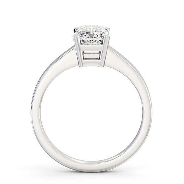 Emerald Diamond Engagement Ring 18K White Gold Solitaire - Tivoli ENEM3_WG_UP