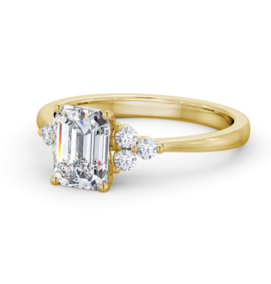 Bianca Emerald Diamond Engagement Ring Side Stones ENEM44S_YG_THUMB2 