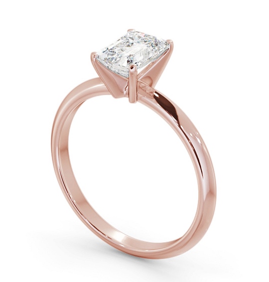Emerald Diamond Engagement Ring 9K Rose Gold Solitaire - Aldingham ENEM46_RG_THUMB1