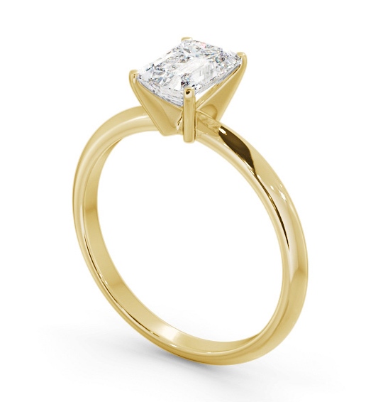 Emerald Diamond Engagement Ring 9K Yellow Gold Solitaire - Aldingham ENEM46_YG_THUMB1