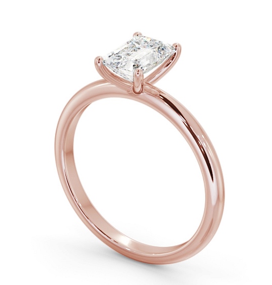 Emerald Diamond Engagement Ring 9K Rose Gold Solitaire - Sula ENEM49_RG_THUMB1