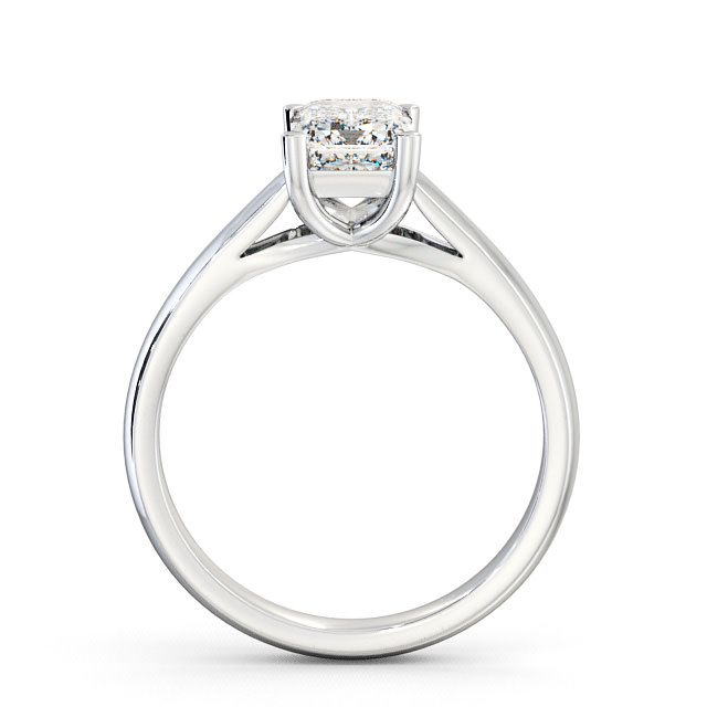 Emerald Diamond Engagement Ring Platinum Solitaire - Hawley ENEM4_WG_UP