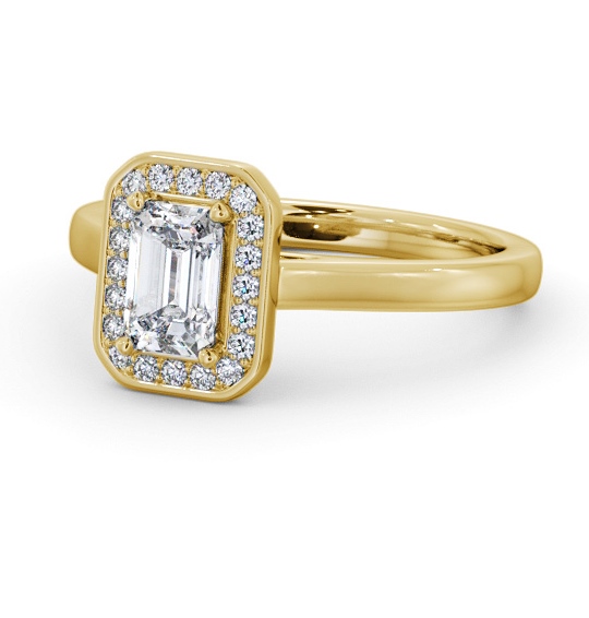  Halo Emerald Diamond Engagement Ring 18K Yellow Gold - Emme ENEM56_YG_THUMB2 