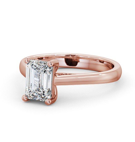  Emerald Diamond Engagement Ring 18K Rose Gold Solitaire - Braidley ENEM5_RG_THUMB2 