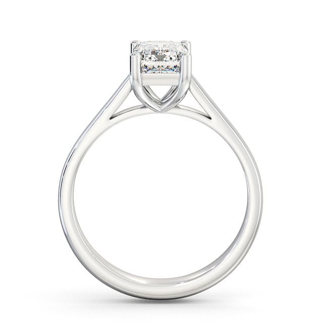 Emerald Diamond Engagement Ring 9K White Gold Solitaire - Braidley ENEM5_WG_UP