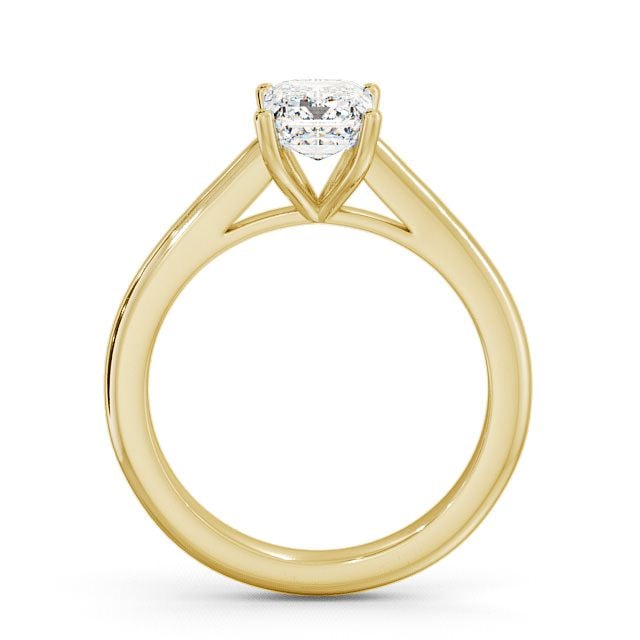 Emerald Diamond Engagement Ring 9K Yellow Gold Solitaire - Monea ENEM6_YG_UP