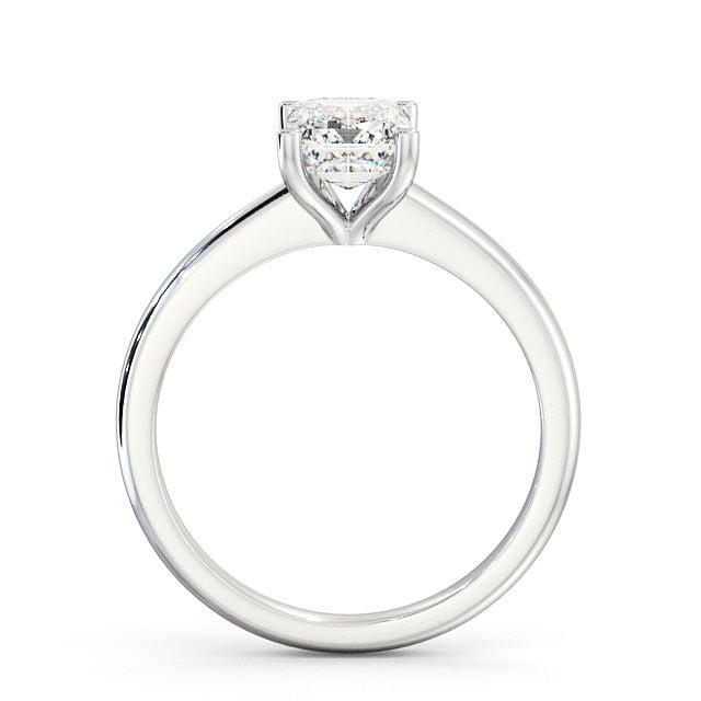 Emerald Diamond Engagement Ring Platinum Solitaire - Lilley ENEM7_WG_UP