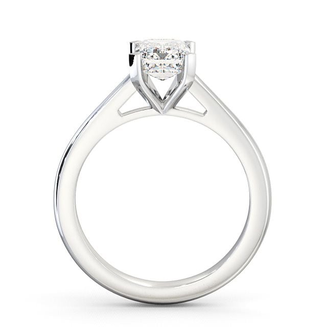 Emerald Diamond Engagement Ring Platinum Solitaire - Belaugh ENEM8_WG_UP