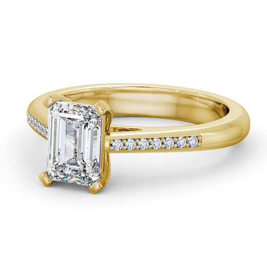 Barle Emerald Diamond Engagement Ring Side Stones Cathedral Setting ENEM8S_YG_THUMB2 