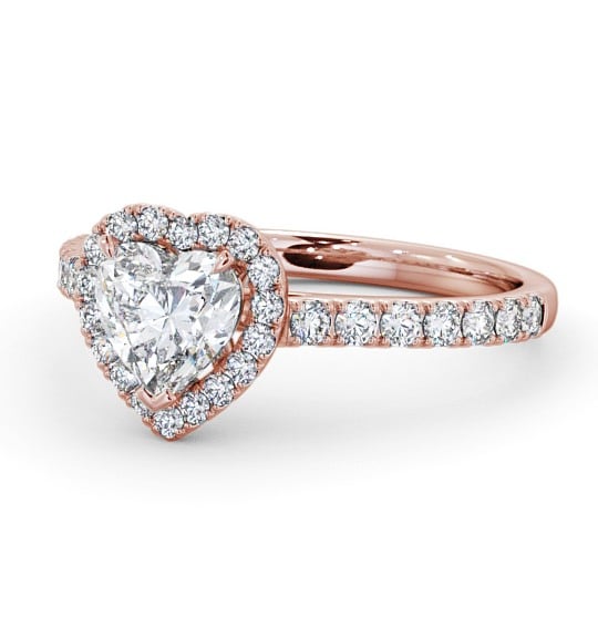 Halo Heart Diamond Classic Engagement Ring 18K Rose Gold ENHE10_RG_THUMB2 