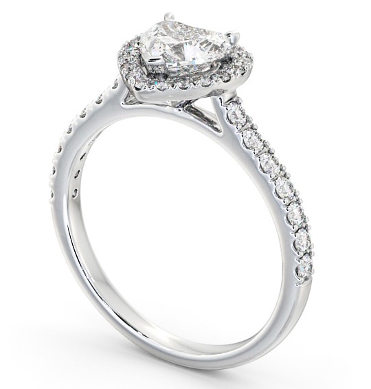 Halo Heart Diamond Classic Engagement Ring 9K White Gold ENHE10_WG_THUMB1 