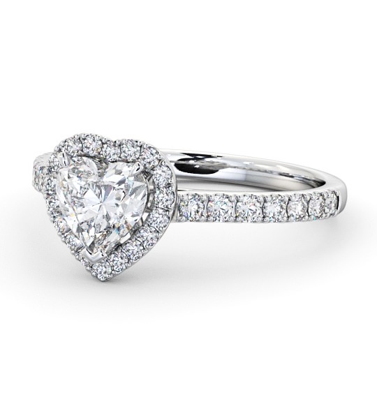 Halo Heart Diamond Classic Engagement Ring 18K White Gold ENHE10_WG_THUMB2 