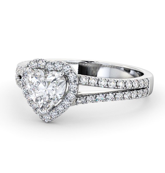  Halo Heart Diamond Engagement Ring 18K White Gold - Tessimo ENHE11_WG_THUMB2 