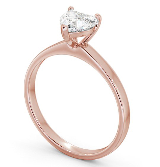  Heart Diamond Engagement Ring 18K Rose Gold Solitaire - Fedora ENHE12_RG_THUMB1 