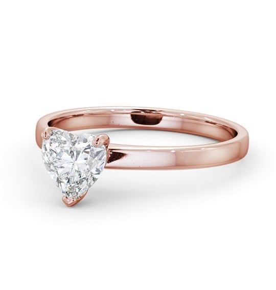  Heart Diamond Engagement Ring 9K Rose Gold Solitaire - Fedora ENHE12_RG_THUMB2 
