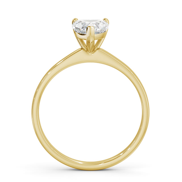 Heart Diamond Engagement Ring 18K Yellow Gold Solitaire - Fedora ENHE12_YG_UP