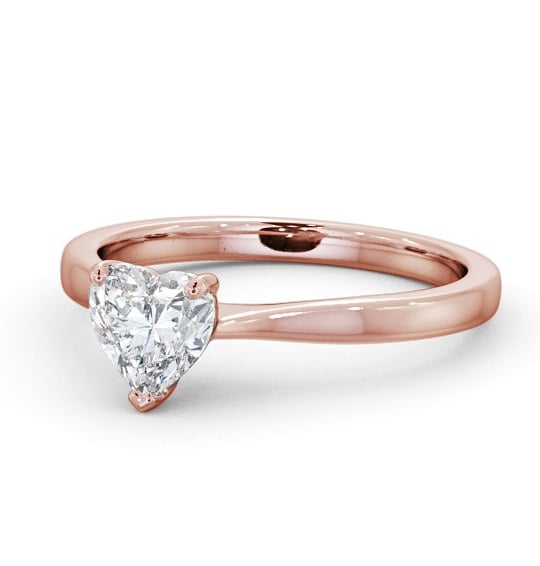  Heart Diamond Engagement Ring 9K Rose Gold Solitaire - Casinel ENHE13_RG_THUMB2 
