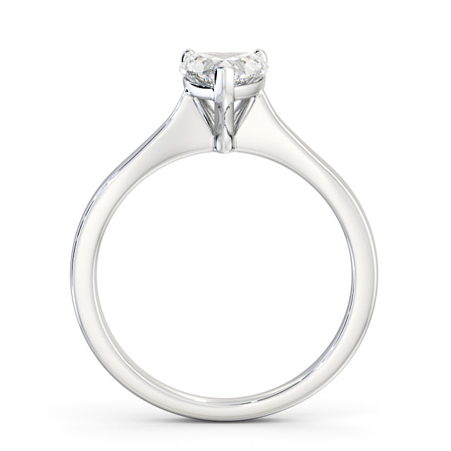 Heart Diamond Engagement Ring 9K White Gold Solitaire - Casinel ENHE13_WG_UP
