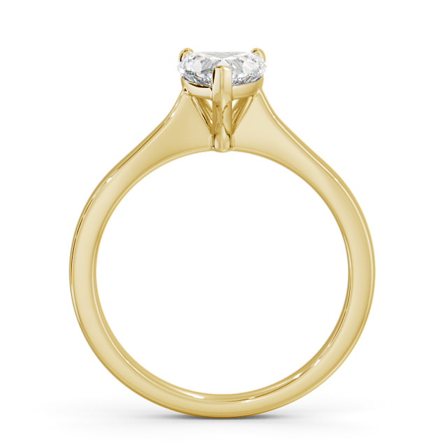 Heart Diamond Engagement Ring 9K Yellow Gold Solitaire - Casinel ENHE13_YG_UP