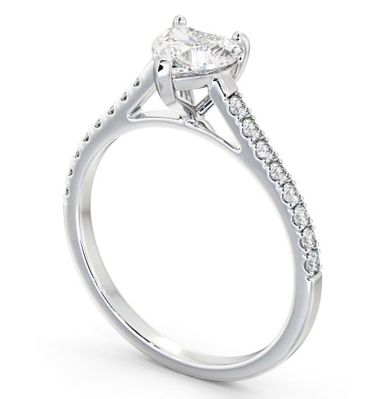 Diamond ring with hearts on the side clearance