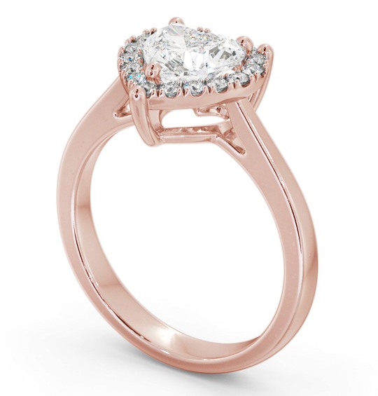 Halo Heart Diamond Cluster Engagement Ring 18K Rose Gold ENHE15_RG_THUMB1